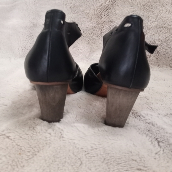 Twenty Two Buttery Soft Italian Leather Ankle Strap Mary Jane Boho Cork Heels - Picture 6 of 7